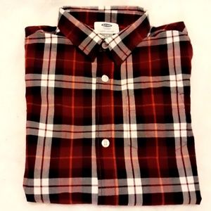 Old Navy Plaid Built-In Flex Classic Shirt Boys